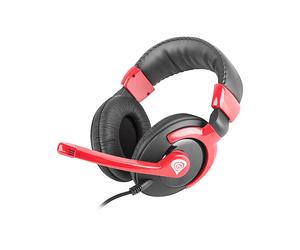 GENESIS HM34X AURICOLARI, Nero, Rosso