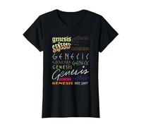 Genesis Logo Storia dal 1967 Maglietta, Donna, Nero, S