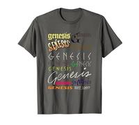 Genesis Logo Storia dal 1967 Maglietta, Uomo, Asfalto, S
