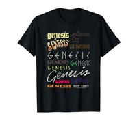 Genesis Logo Storia dal 1967 Maglietta, Uomo, Nero, S