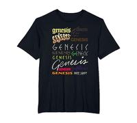 Genesis Logo Storia dal 1967 Maglietta, Uomo Taglie Grandi, Nero, 3X Tall