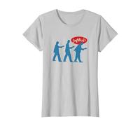 Genesis Non possiamo Ballare Sagome Maglietta, Donna, Argento, S