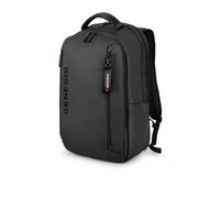Genesis Pallad - Borsa per computer portatile da gaming da 14,1 a 17,3 pollici, scomparto per computer portatile, zaino per università, scuola, lavoro, studio, borsa impermeabile e cerniera, Nero , 31
