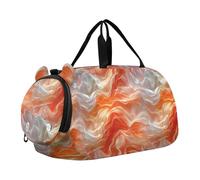Genesis Peach Garza Bambini Duffel Bag con Scomparto Scarpe Multifunzionale Weekender Pernottamento Danza Bag per Spiaggia Nuoto Piscina Sport bolsa de para mujer, Garza Genesis Peach, moderno