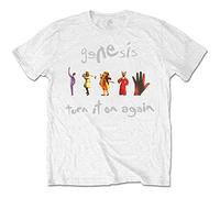 Genesis - T-Shirt # M White Unisex # Turn It On Again
