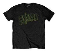 Genesis - T-Shirt # S Unisex Black # Vintage Logo - Green