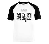 Genesis - The Lamb Lies Down On Broadway Unisex Maglietta da Baseball A Maniche Corte Uomo Donna Bianca Nera