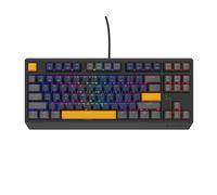 GENESIS THOR 230 TKL tastiera Gaming USB + RF Wireless + Bluetooth QWERTY Nero, Blu, Grigio, Arancione