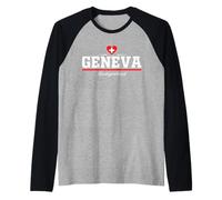 Geneva Switzerland Maglia con Maniche Raglan