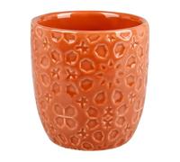 GENEVIEVE LETHU 535958 - Bicchiere da 11 cl, in porcellana New Bone, collezione ELEGANCE ORIENT, Ø 6 cm, H 6 cm, colore: Terracotta