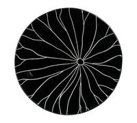 GENEVIEVE LETHU 539091 Piatto da dessert nero Ø 20 cm in grés - Collezione Dahlia Nero - Decorazione Lotus