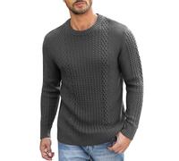 Genfien Maglione Girocollo da Uomo Maglione Uomo Invernali Maglia Girocollo Knit Crew Maglia Maglione Pullover a Manica Lunga Invernale Tenere Caldo Slim Fit