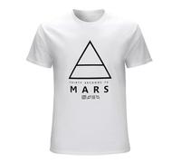 Geng Niu Zha Cai Men's Jixi Thirty 30 Seconds to Mars T-Shirt White S