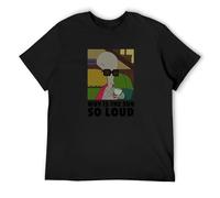 Geng Niu Zha Cai Why Is The Sun So Loud Roger American Dad Vintage T Shirt Short Sleeve Funny Top Black XL