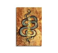 GENGSHENG Poster su tela Kundalini Serpente Vert Meditazione Camera da Parete Opere d'arte per Soggiorno Camera da Letto Tela Immagini Yoga Moderno Arredamento per la Casa 16x24
