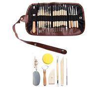 Gengutoo 30pcs Sculpting Tool Pottery Clay Clay Legno Set Kit Kit Ceramic intaglio fai - -te Utilità