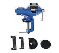 Gengutoo Bench Vise Acciaio in lega di ferro Acciaio 300 kg di serraggio a bordo broncio Vise tavolo con pad anti -skid blu 70mm per laboratorio domestico