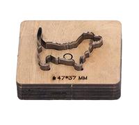 GENGUTOO Leather Cutting Die Dog Shape Punch Cutter Craft Mould Tool 47x37mm for Paper Rubber