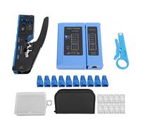 Gengutoo RJ45 Crimp Tool Kit Cavo di rete Criming Strumento di taglio con tester per Cat5e Cat6a Compact Tool Set One-Hand Operation