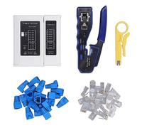 GENGUTOO RJ45 CRIMP -Tool Kit pass tramite Ethernet Crimper Cat5e Cat6a Connettore modulare per l'installazione di rete