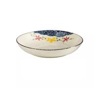 GENHAOSAN Piatti Piatto fondo in ceramica giapponese retrò Piatto fondo Piatto da pranzo Ristorante di casa Ciotola di riso Piatto da minestra Stoviglie giapponesi Stoviglie Per La Cena(3)