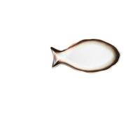 GENHAOSAN Piatti Piatto piano in ceramica di grande capacità for uso domestico a forma di pesce Stoviglie Per La Cena(A)