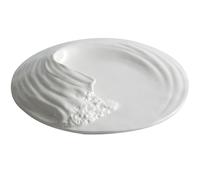 GENHAOSAN Piatti Piatto piano in ceramica for cibo occidentale, piatto freddo for hotel di forma speciale Stoviglie Per La Cena(12-inch)