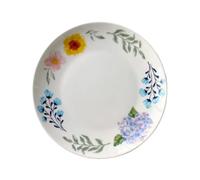 GENHAOSAN Piatti Piatto Piano In Porcellana Bone China Color Sottosmalto Fresco, Piatto Da Dessert, Piatto Con Motivo A Petali, Adatto Al Microonde Stoviglie Per La Cena