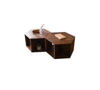GENHAOSAN Tavolini Camera Da Letto Tavolino da caffè piccolo in legno stile Wabi-sabi Tavolino da salotto esagonale for divano Tavolini Da Caffè Per Soggiorno