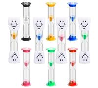 GENHH 10 Pezzi Clessidra Timer, Clessidra Bambini Sabbia Colorata, 30s/1 Min/5/10 Minuti, Set per Casa, Cucina, Gli Sport e i Giochi e Ufficio minuto
