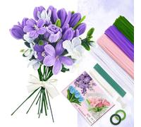 GENHH 400 Pezzi Scovolini Colorati per Lavoretti, Set per Scovolini Colorati per Lavoretti Fiori, Pipe Cleaner Fai da Te Bastoncini Decorativi in Ciniglia per Tulipani Decorativi Artigianato (Viola)