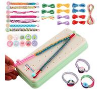 GENHH Kit per la Realizzazione di Braccialetti Dell'amicizia per Ragazze, Braccialetti Amicizia Bambini 6-12 Anni, Friendship Bracelet Kit Fai da te Ldee Regalo Bambina Compleanno(Verde)