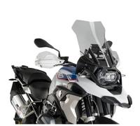 GENIAL MOTOR Cupolino Moto Compatibile Con Alcuni Modelli BMW Cupolino Parabrezza Moto Touring In Plexiglass Antigraffio 550X450 Mm (Fumè chiaro)