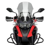 GENIAL MOTOR Cupolino Moto Universali Compatibile Con Alcuni Modelli QJ Motor E Benelli Cupolino Parabrezza Moto Touring In Plexiglass Antigraffio 560X390 Mm (Fumè chiaro)