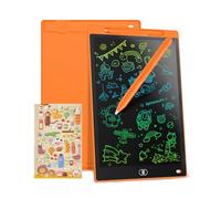 Genialba Tavoletta Grafica LCD Scrittura Colorato 10 Pollici, Lavagna da Disegno Cancellabile Portatile, Regalo Bambini, Tavoletta Grafica per Giochi Bambini 2 3 4 5 6 7 Anni Ragazze (Arancia)