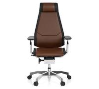 GENIDIA PRO | Pelle - High-end Sedia da ufficio Marrone / Nero