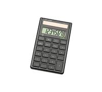 Genie 105 ECO - Calcolatrice ecologica solo a energia solare, realizzata con materiali riciclati, 8 cifre, nero