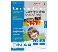 Genie 10781 (Transparent, 80 Micron, Sizes Up to Din A4 Laminating Film Sheets,