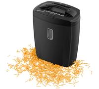 GENIE 12218 580 XCD PLUS Distruggidocumenti, Taglio Trasversale, Capacità 10 Fogli, Distruggi CD, Contenitore da 21 litri, Livello di Sicurezza P4, Nero