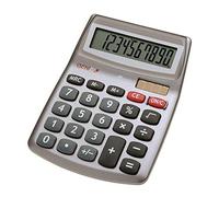 Genie 540 10 - Calcolatrice da tavolo a 10 cifre, design classico, dettagli di alta qualità, argento