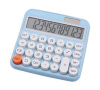 GENIE 612 B calcolatrice da tavolo a 12 cifre con doppia potenza (solare e batteria) blu