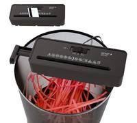 GENIE Distruggidocumenti 260 S Plus | Trituratore di carta con taglio a strisce da 6 mm | Trituratore per la casa | Shredder carta compatta | con inserto universale | Shredder Paper Shredder
