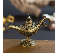 Genie, lampada a olio Aladdin, lampada a forma di incenso, in stile retrò Legend Aladdin, lampada Magic Genie Wishing, per decorazione della casa, teiera, olio regalo (stile 1)