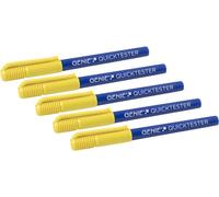 GENIE QUICKTESTER - Set di 5 penne per il controllo delle banconote false per euro e dollari - Verifica le banconote in pochi secondi - Rilevatore di banconote false - Tester di banconote per cassa