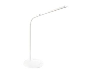 Genie TL48 - Lampada LED da scrivania, ricaricabile tramite USB, con 2 strisce luminose mobili, timer, a intensità variabile tramite sensore touch, colore: Bianco