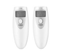 Genikeer Alcol Test Portatile Digitale, 2 Pezzi Analizzatore di Alcool, Etilometro Portatile con Display LCD Digitale, Rilevatore Alcol Test Portatile per Auto E Feste, Bianco