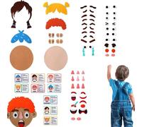 Genikeer Giochi con Facce, Apprendimento Socio Emotivo, Educazione Emotiva Bambini, Divertenti Adesivi in Feltro per L'apprendimento Socio-emotivo, Kit di Emoticon in Feltro per L'educazione Emotiva