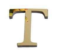 Genikeer Lettere da parete a specchio acrilico - Adesivo da parete a specchio 3D,Adesivi murali a Lettera, Home Decor Letter Sign, Art Sticker Decal per la decorazione domestica fai-da-te Oro