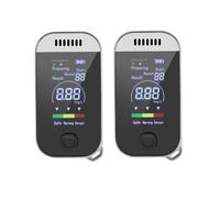 Genikeer Rilevatore Alcol Test, 2 Pezzi Analizzatore Tasso Alcolico, Alcooltest Etilometro Portatile, Rilevatore di Alcool, Test per L 'Alcol Etilometro Professionale con Display Digitale