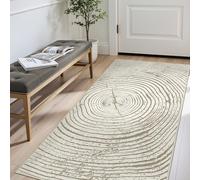GENIMO Tappeto Salotto Moderno Pelo Corto Cucina Lavabile Camera da Letto Antiscivolo per Ingresso Interno, Soggiorno, Beige, 80x150 cm